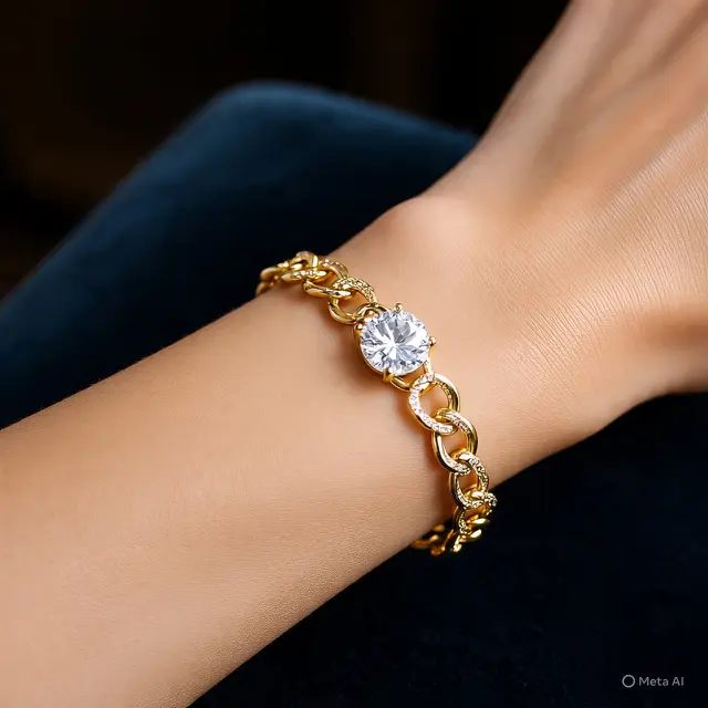 Model Gelang Emas Mata Rantai Besar Kekinian