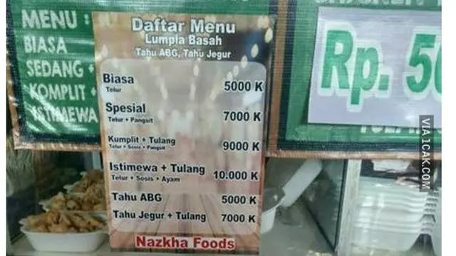 8 Menu Makan Harga Jutaan Ini Bikin Pembeli Elus Dada, Salah Tulis