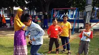 Kado Liburan merupakan program mengisi liburan anak sekolah di Tegal, Jawa Tengah, selama tiga hari. (Liputan6.com/Fajar Eko Nugroho)