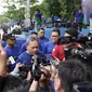 Menteri Perdagangan Zulkifli Hasan usai menghadiri Senam Sehat Bersama Keluarga Kementerian Perdagangan sekaligus Peluncuran Buku Capaian Kinerja Mendag di Kompleks Kemendag. (Ist).