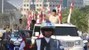 Presiden Prabowo Subianto memimpin upacara peringatan HUT Ke-80 Tentara Nasional Indonesia (TNI) di Lapangan Silang Monumen Nasional (Monas), Jakarta, Minggu (5/10/2025). (merdeka.com/Arie Basuki)