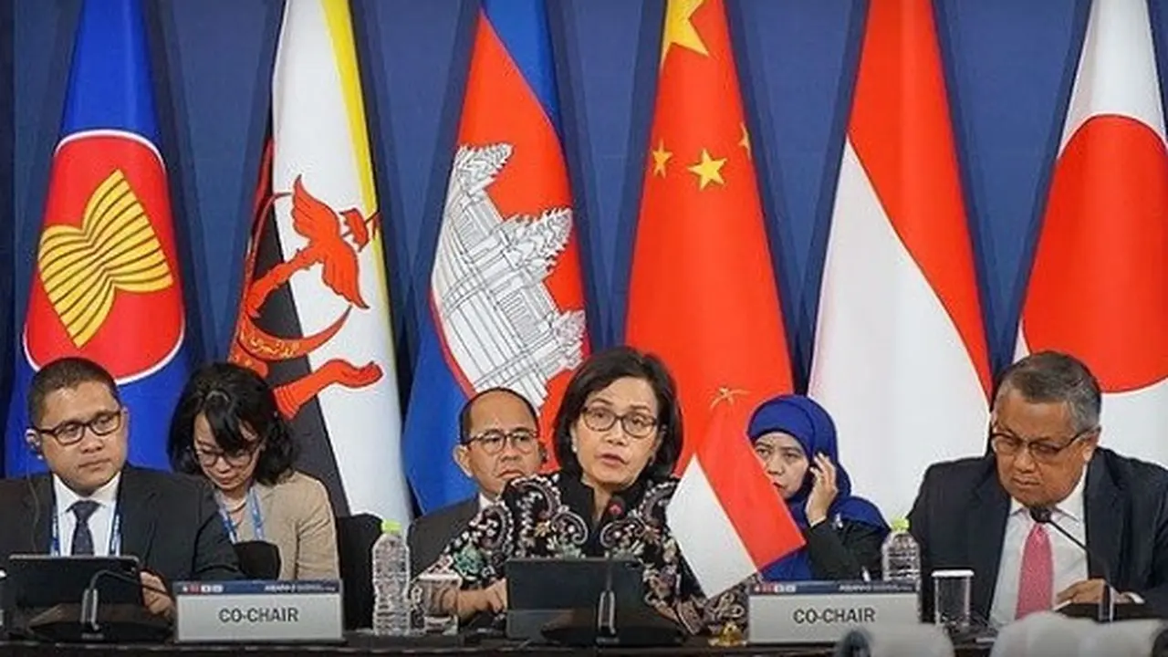 Menteri Keuangan Sri Mulyani Indrawati saat menghadiri acara ASEAN+3 Finance Ministers and Central Bank Governors’ Meeting (AFMGM+3) ke-26 di Incheon, Korea Selatan pada Selasa (2/5/2023) Photo dok. instagram.com/smindrawati.