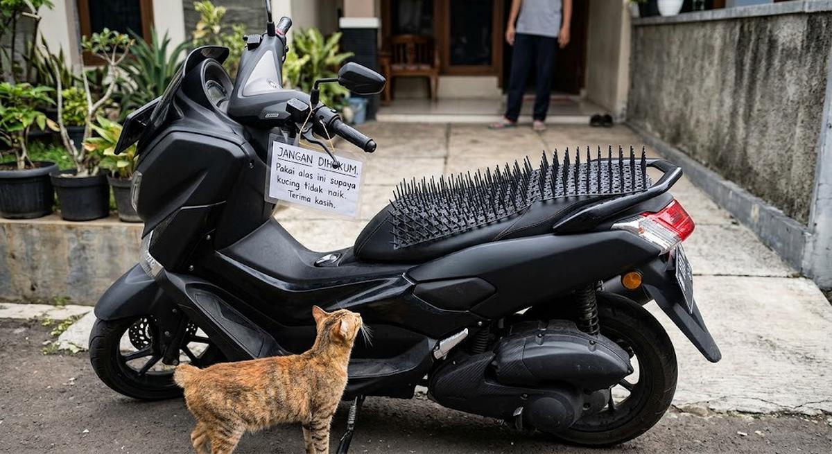 6 Cara Mencegah Kucing Naik ke Jok Motor Tanpa Menyakitinya, Mudah dan Praktis