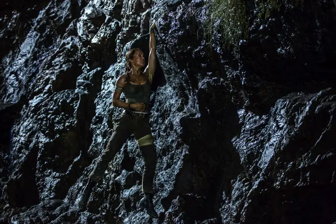 Alicia Vikander di film Tomb Raider. (Warner Bros)