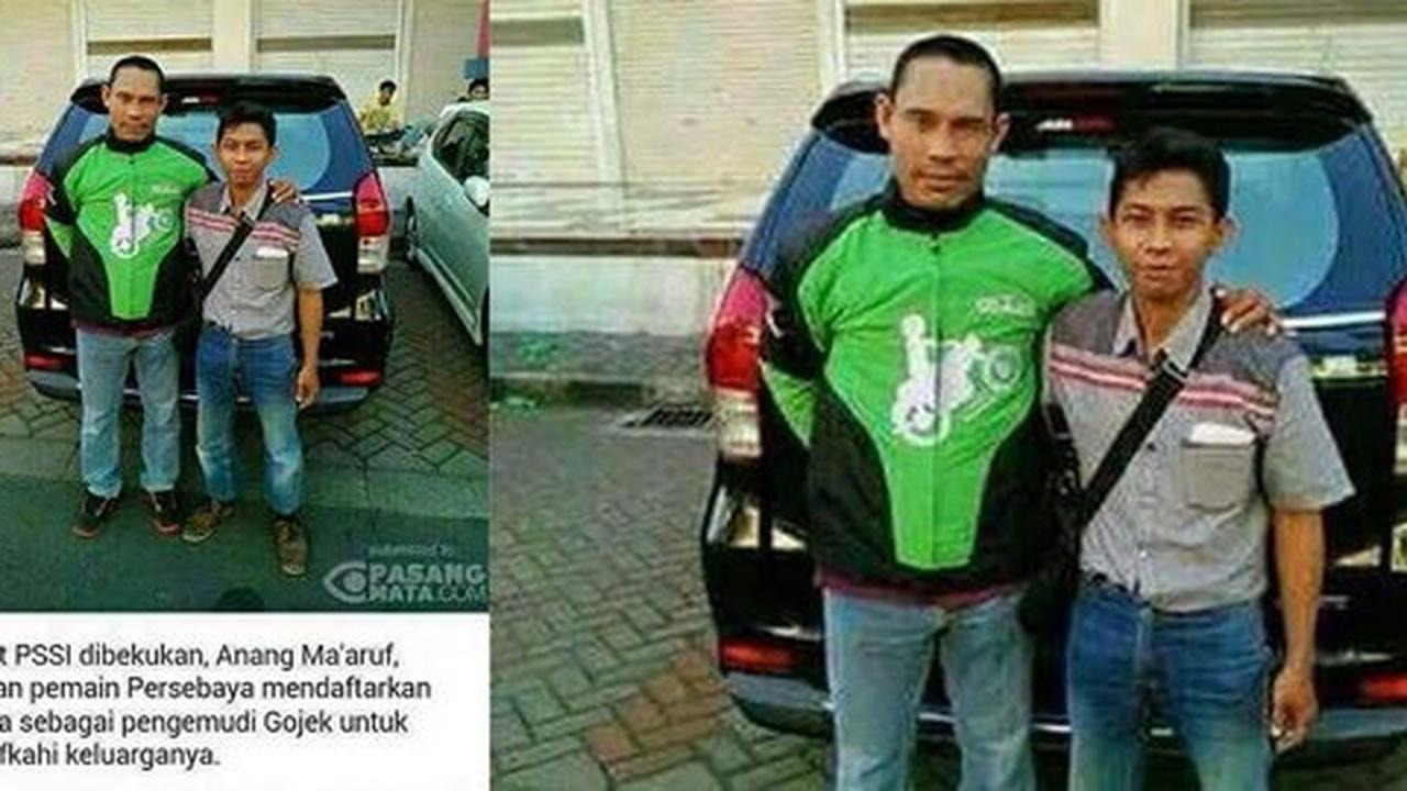 Mantan pesepakbola nasional Anang Ma'ruf jadi pengemudi GO-JEK