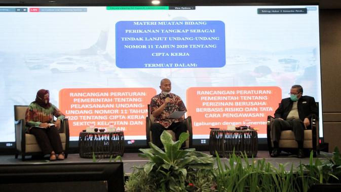 Acara Serap Aspirasi UU Cipta Kerja diselenggarakan di Mataram, Nusa Tenggara Barat.