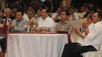 Dalam acara tersebut, turut hadir mantan Panglima ABRI Jenderal (Purn) Wiranto, mantan Kepala BIN A.M. Hendropriyono, Jenderal (Purn) Luhut Binsar Panjaitan, dan mantan Kapolri Da'i Bachtiar, Jakarta, Selasa (3/6/14). (Liputan6.com/Herman Zakharia)
