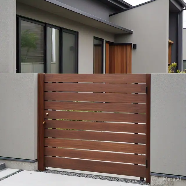 Model gerbang rumah minimalis (Image by Meta AI)