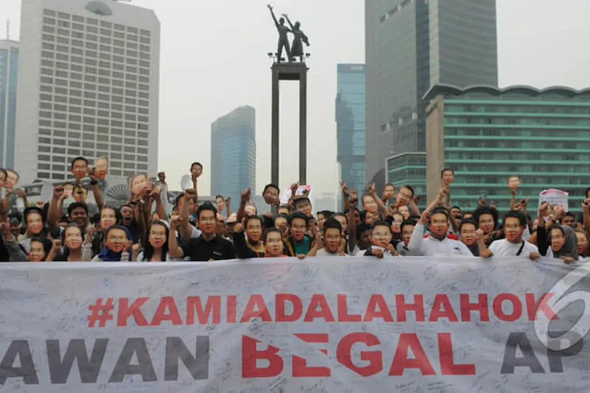 Ratusan Warga Dukung Ahok Lawan Begal APBD