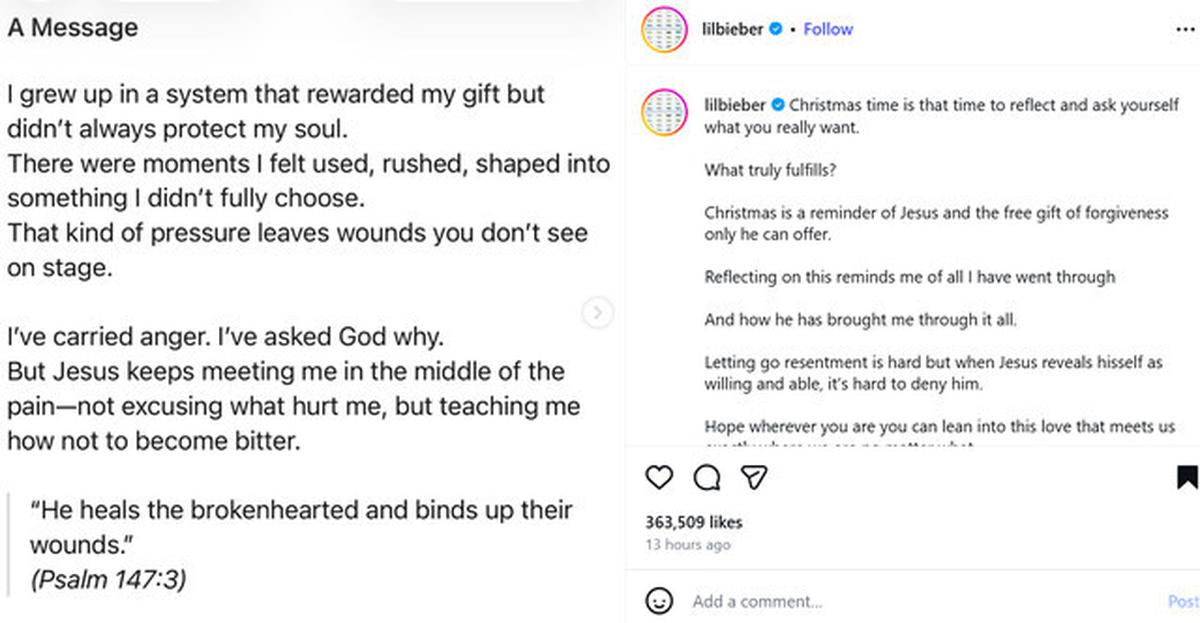 Pesan Natal dari Justin Bieber, Ungkap Pelajaran Kenangan Pahit dari Masa Lalu