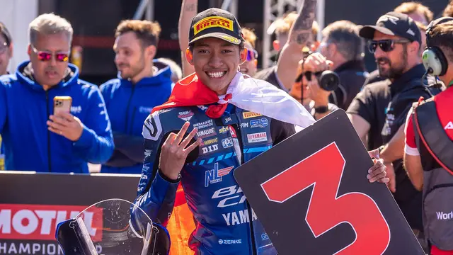 Pembalap Yamaha Racing Indonesia Arai Agaska