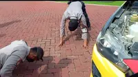 Mobil Operasional Tak Terawat, Polisi Kendari Dihukum 'Push Up' oleh Kapolres