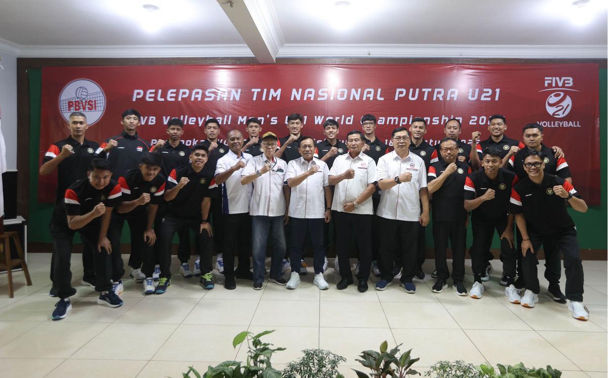 FOTO: Timnas Voli Putra U-21 Resmi Dilepas, Siap Harumkan Nama Indonesia di Kejuaraan Dunia