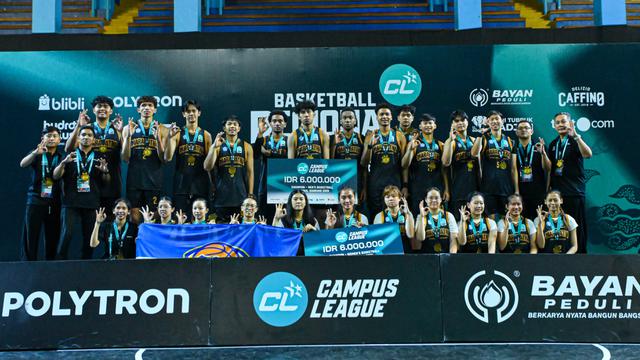 Tim basket Putra dan Putri Universitas Kristen Maranatha lolos ke seri Nasional usai juara Campus League 2026 Basketball Regional Bandung