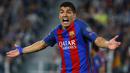 Luis Suarez merupakan salah satu penyerang terbaik abad ke-21. Ia hanya mampu mencapai posisi lima besar penghargaan Ballon d'Or tahun 2015. Padahal kontribusi dan prestasinya terhadap Barcelona dan Timnas Uruguay tak perlu diragukan lagi. (Foto: AFP/Marco Bertorello)