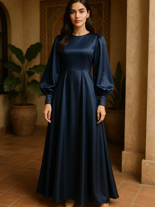 Model Gamis Armani Sutra Mewah untuk Acara Formal
