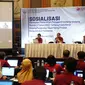 Kementerian Kelautan dan Perikanan (KKP) menggelar Sosialisasi Peraturan Pemerintah Pengganti Undang-Undang (Perppu) Nomor 2 tahun 2022 tentang Cipta Kerja Bidang Penguatan Daya Saing Produk Kelautan dan Perikanan.