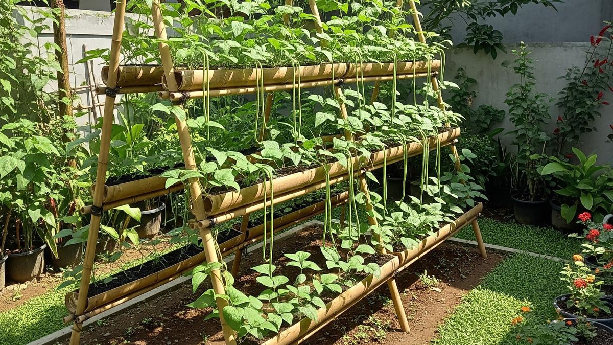 8 Cara Menanam Kacang Panjang di Rak Bertingkat, Solusi Berkebun Lahan Sempit