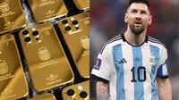 Messi Borong Iphone 14 Berlapis Emas untuk Timnas Argentina (Sumber:Lionel Messi dan IG IDesign Gold