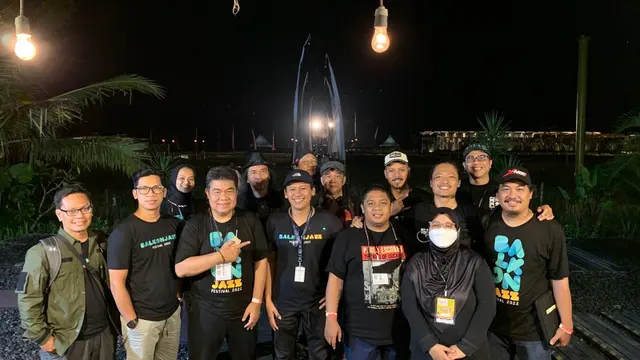 Founder Balkonjazz Festival CEO dari Sinergi Live, Bakkar Wibowo mengaku puas dengan berlangsungnya acara yang digelar di kawasan Borobudur, Magelang, Jawa Tengah pada Sabtu (14/5/2022).