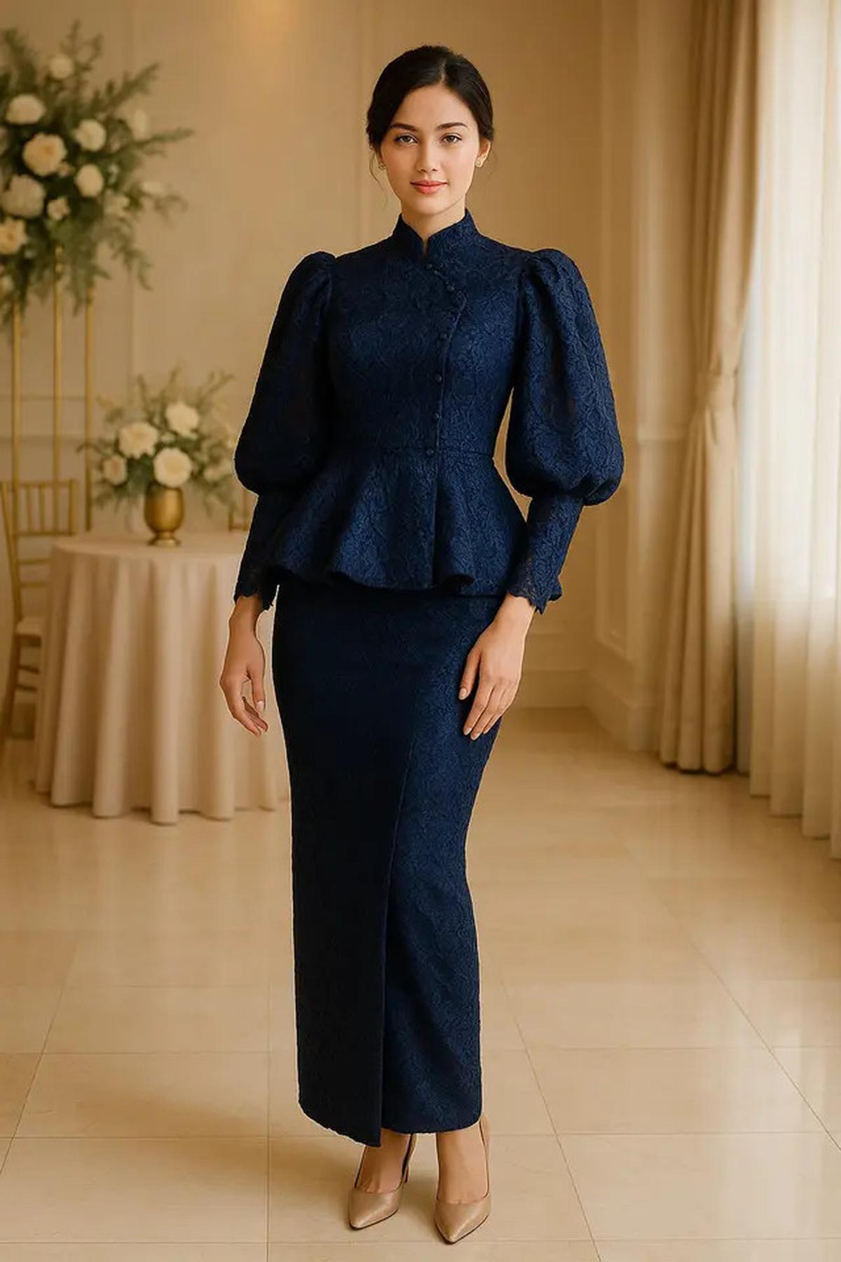 8 Model Kebaya Janggan Brokat Lengan Balon yang Kini Tren di 2025, Tampil Fresh dan Elegan