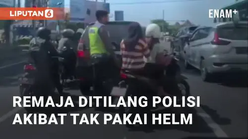 VIDEO: Ngakak, Remaja Ditilang Polisi Akibat Tak Pakai Helm di Ring Road Yogyakarta
