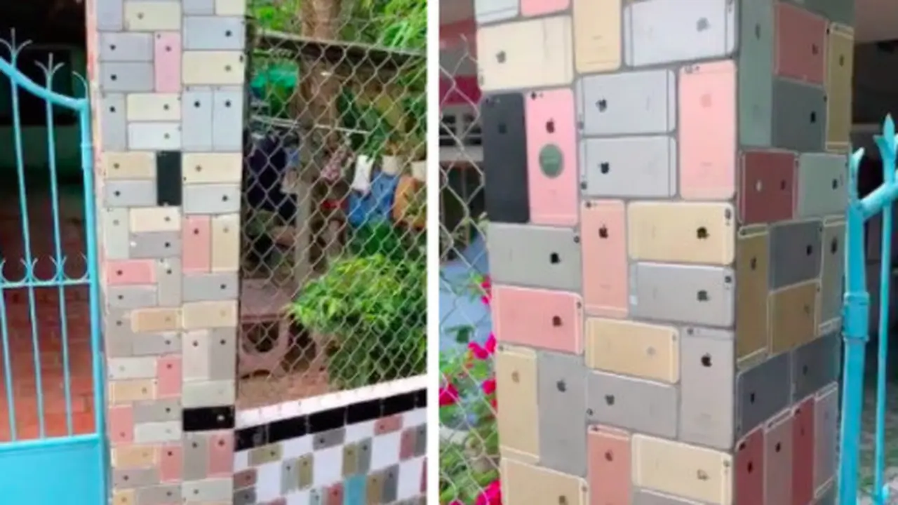 Viral Video TikTok Pagar Rumah yang Dilapisi Ratusan iPhone6