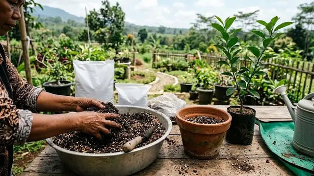 Cara Menanam Lemon di Pot Kecil/AI Generated