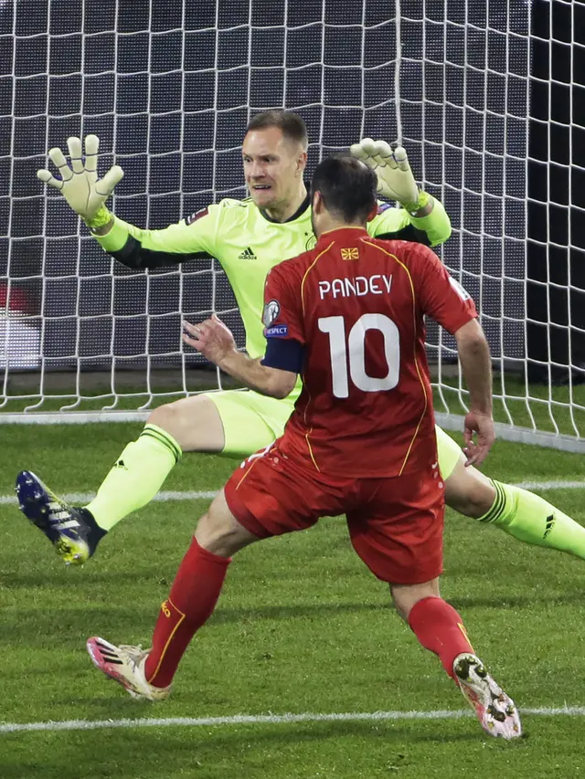 Aksi Goran Pandev saat Melawan Jerman