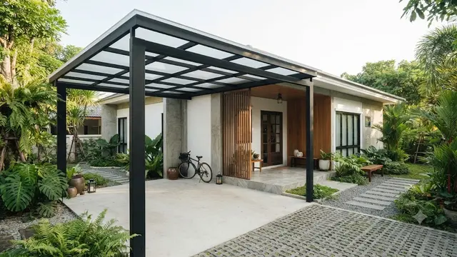 Inspirasi Kanopi Bergaya Japandi