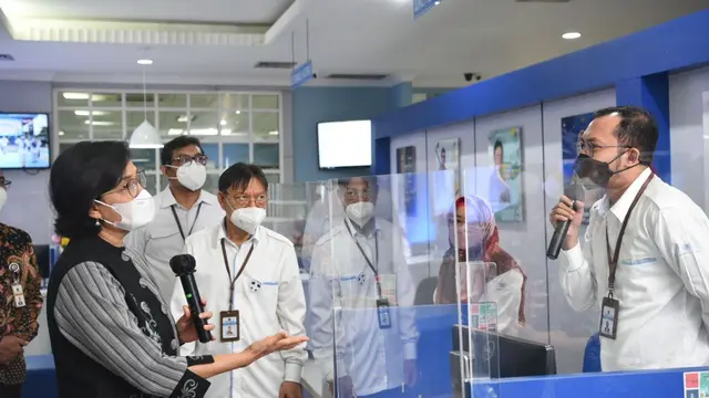 Menteri Keuangan (Menkeu) Sri Mulyani Indrawati melakukan kunjungan kerja ke Kantor Pelayanan Perbendaharaan Negara (KPPN) Jakarta VII. (Dok Kemenkeu)