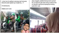 Status Netizen Saat Naik Kendaraan Umum Ini Bikin Senyum Senyum (sumber: Instagram/saveojol dan seeyengg)