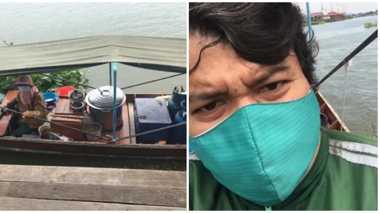 Viral Kisah Ojol Rela Sebrangi Sungai Demi Antar Pesanan, Bikin Kagum