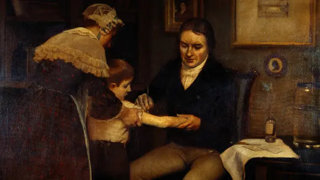 Dr. Jenner melakukan vaksinasi pertama pada 1796. (Sumber Wikimedia Commons)