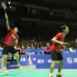 Ganda putra Indonesia Hendra Setiawan/Mohammad Ahsan lolos ke semifinal Dong Feng Citroen Badminton Asia Championships 2015 (Humas PP PBSI)