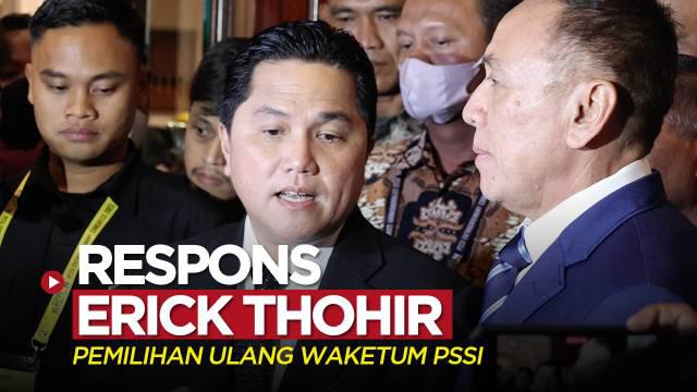 Berita video Ketua Umum PSSI yang baru terpilih, Erick Thohir, memberi tanggapan soal pemilihan ulang untuk posisi wakil ketua umum di KLB (Kongres Luar Biasa), Kamis (16/2/2023).