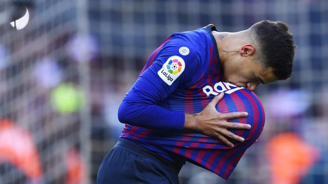 Pemain Barcelona, Philippe Coutinho. (AFP/Gabriel Bouys)