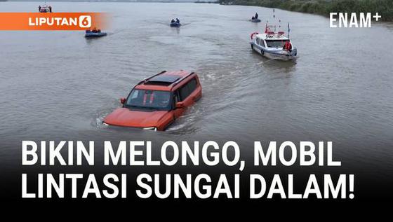 Teknologi Gila! Mobil Sukses Menyebrangi Sungai Deras Tanpa Tenggelam
