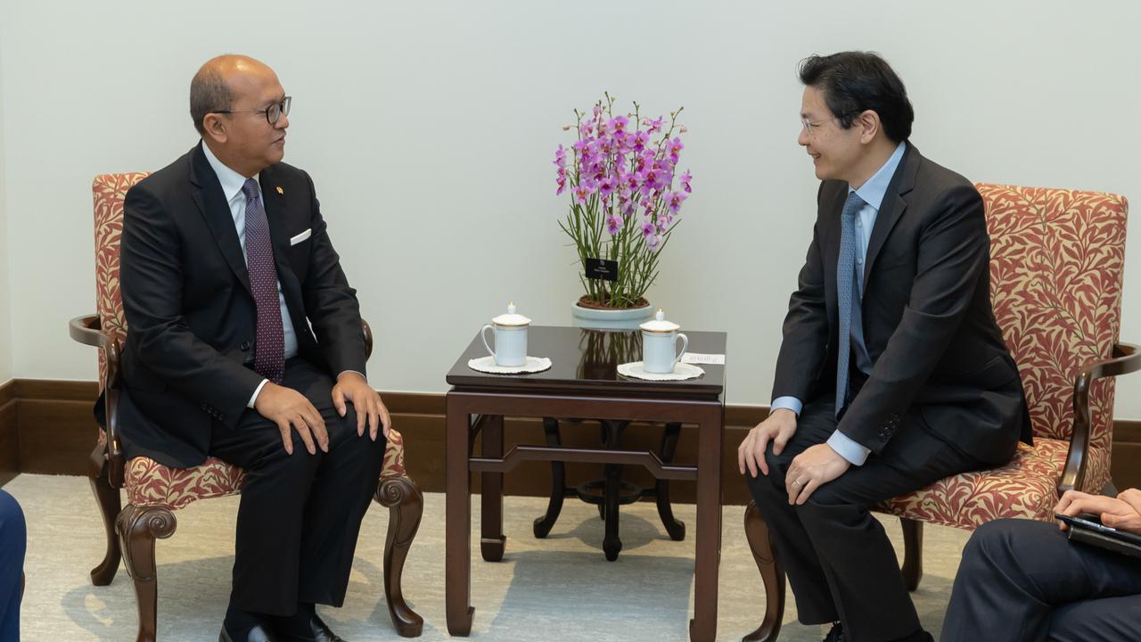 Menteri Investasi/Kepala Badan Koordinasi Penanaman Modal (BKPM) Rosan Roeslani bertemu dengan PM Singapura, Lawrence Wong