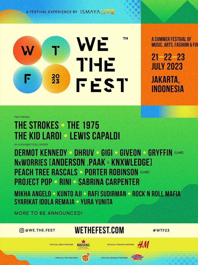 The Strokes hingga The 1975 Jadi Penampil di We The Fest 2023,