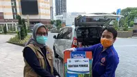 Sumbangan Emtek Peduli Corona Berupa Disinfectant Sprayer Kepada Organisasi Angkutan Sewa Khusus Indonesia