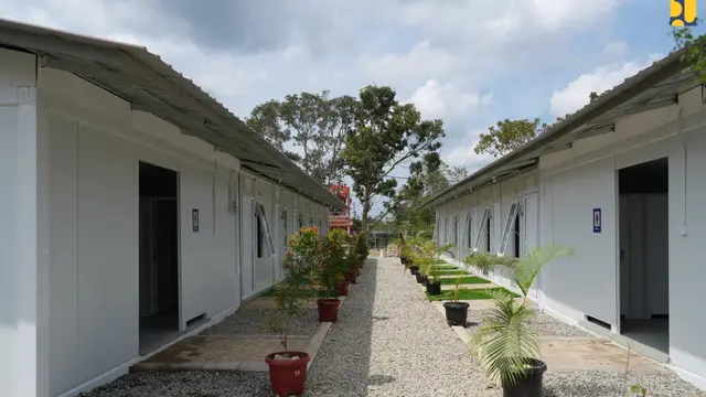 Kementerian PU tengah menyelesaikan tahap akhir pembangunan hunian sementara (huntara) di Kecamatan Karang Baru, Kabupaten Aceh Tamiang. (Foto: Kementerian PU)