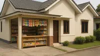 8 Desain Rumah L-Shape dengan Warung di Teras, Estetik tapi Tetap Privat