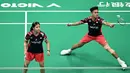 Setelah memberi kejutan sepanjang gelaran Badminton Asia Championship 2025 ini, Jafar/Felisha harus mengakhiri perjuangannya di tangan wakil Jepang, Hiroki Midorikawa/Natsu Saito. (Foto: AFP/China Out)