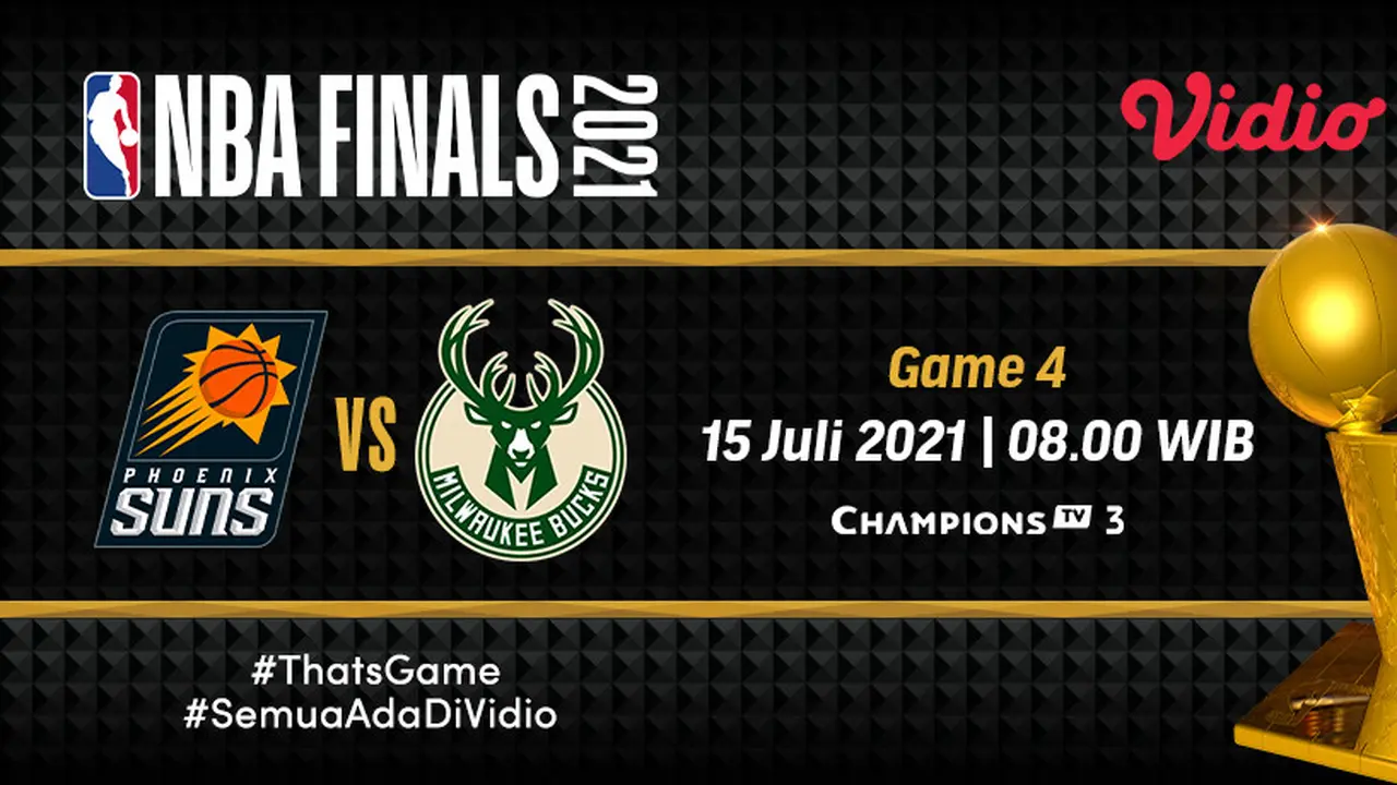 Jadwal dan Link Live Streaming NBA Final Game 4 di Vidio Kamis 15 Juli