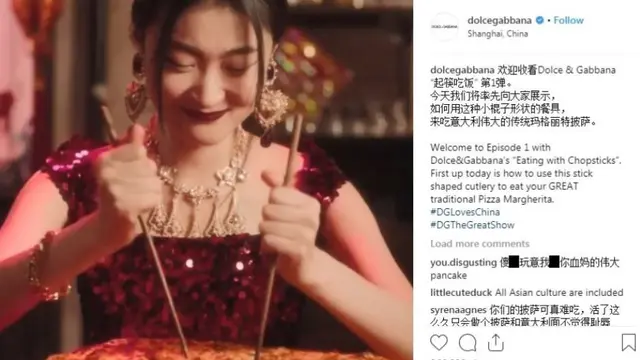 Iklan Dolce & Gabbana yang dinilai kontroversial (kredit: supplied / Instagram)