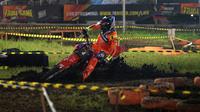 Rider muda asal Blitar, M. Zidane Alnesa, memastikan diri menjadi juara umum Trial Game Dirt 2025 di kelas Free For All (FFA) Open dan Campuran Open, setelah penampilan cemerlang di seri terakhir musim ini yng berlangsung di Bandung, Jawa Barat, Sabtu (11/10/2025). (Dok.Megapro)