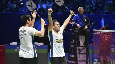 Foto: Aksi Pantang Menyerah The Daddies di Semifinal All England 2023