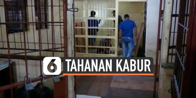 VIDEO: Jebol Atap Penjara Mapolsek, 4 Tahanan Kabur
