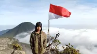 Fayyadh Qaishar Syafiq, pendaki cilik mendaki Gunung Gede. (Istimewa)